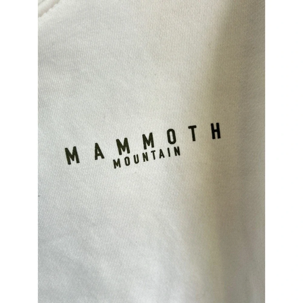 ROVE Mammoth Mountain Hoodie Cream Graphic Pullover Sweatshirt Size‎ Youth M